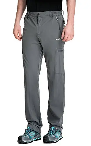 Clothin men's elastic-waist travel pants with multiple secure pockets