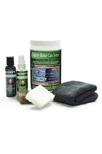 Barry's Cemetery Marker Care System kit with bottles