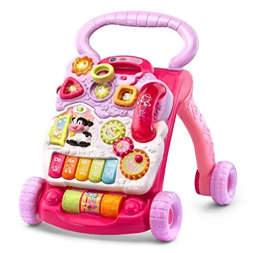 VTech pink baby walker with detachable activity panel