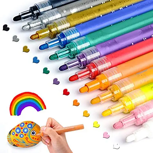JR.WHITE 12-color acrylic paint pens set