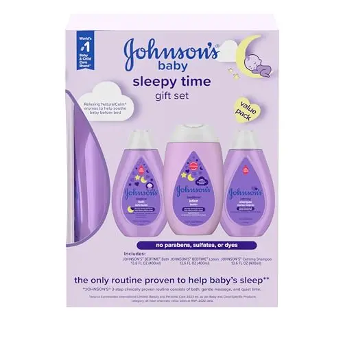 Johnson's Baby Sleepy Time gift set with lotion, bath, and shampoo