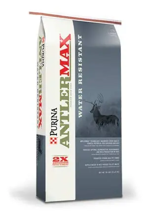 Purina AntlerMax 50 lb bag of pelleted deer feed for antler growth