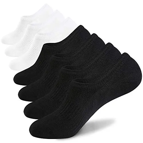 WANDER No Show Socks for men in black and white