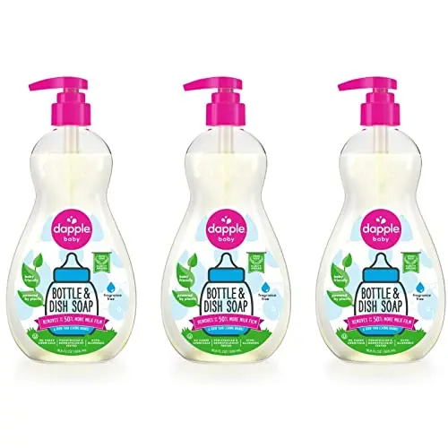 Dapple Baby Bottle Soap with pump in fragrance-free formula