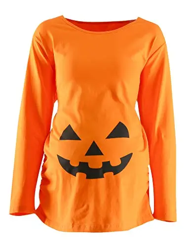Women's Maternity Funny Pumpkin Long Sleeve T-Shirt
