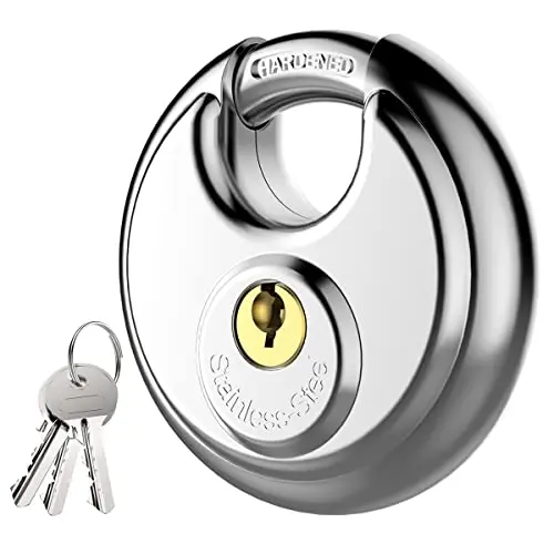 Puroma stainless steel discus locker lock with three keys