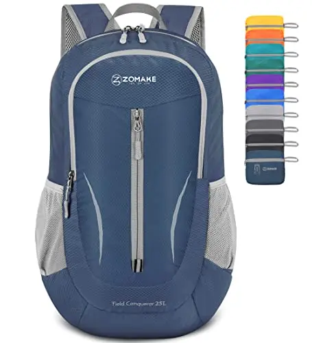ZOMAKE 25L Ultra Lightweight Packable Backpack in navy blue