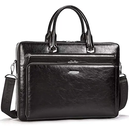 Bostanten men's leather messenger bag briefcase