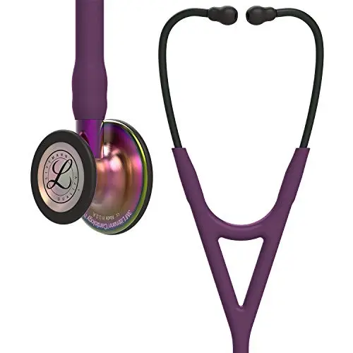 3M Littmann Cardiology IV stethoscope with plum tubing and rainbow finish