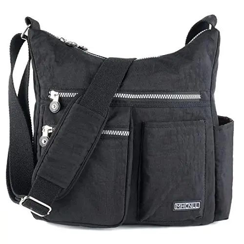MHCNLL Crossbody Bag with Anti Theft RFID Pocket in black