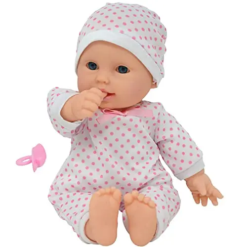 New York Doll Collection 11-inch soft body boy baby doll with pacifier in a gift box
