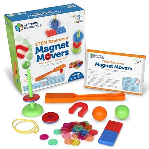Learning Resources Magnet Movers kit with magnetic wand and accessories