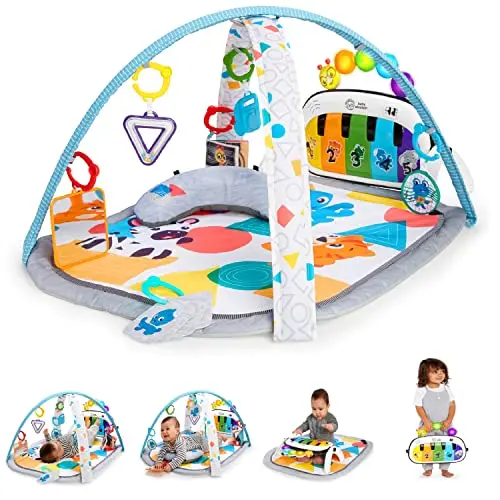 Baby Einstein activity gym with light-up piano and multiple hanging toys