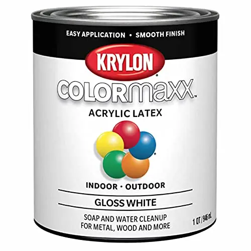 Krylon COLORmaxx 1-quart can of gloss white brush-on paint
