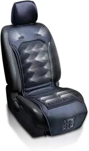 ZONETECH single Black Cooling Car Seat Cushion pad