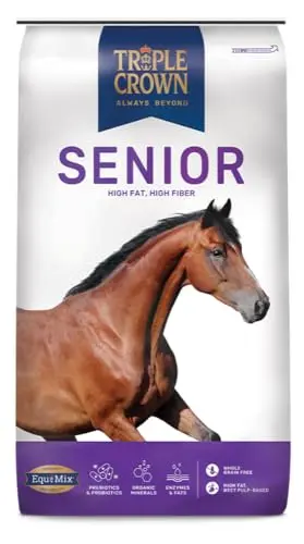Triple Crown Senior high fat and fiber horse feed