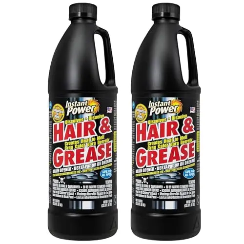 Instant Power Hair and Grease Drain Cleaner bottles