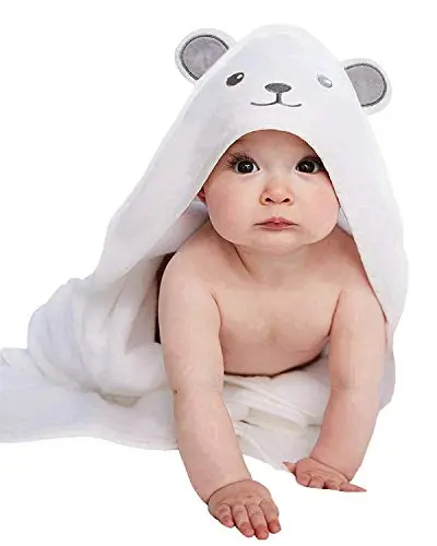 HIPHOP PANDA baby hooded towel with bear ears