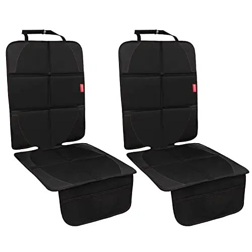MORROLS 2-pack black car seat protector with mesh pockets