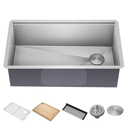KRAUS Kore 32-inch single bowl undermount workstation kitchen sink