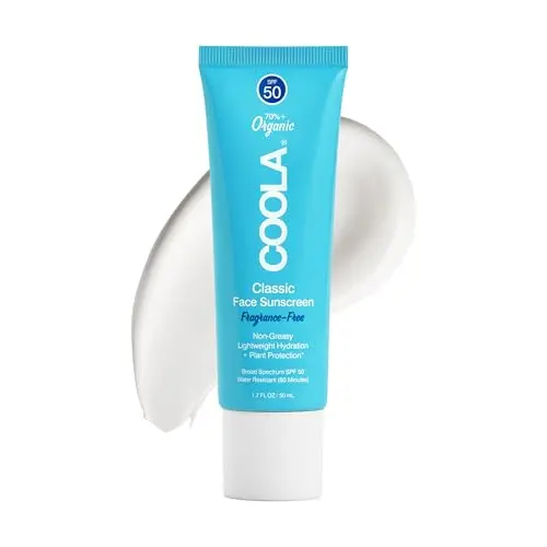 COOLA fragrance free SPF 50 face sunscreen lotion