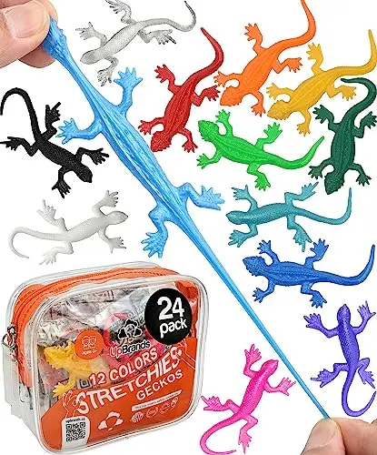 UPBRANDS 24-pack of multicolored stretchy gecko sensory toys