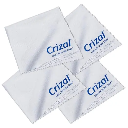 Crizal 4-pack premium microfiber eyeglass cleaning cloths