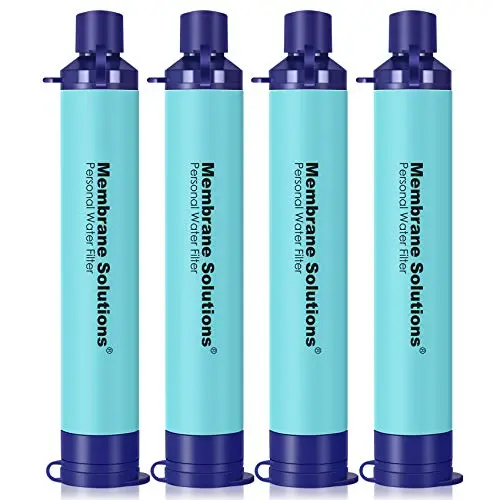 Membrane Solutions 4-Pack of Personal Water Filter Straws