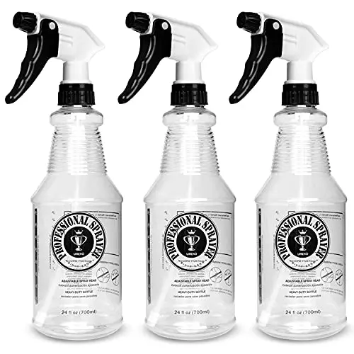 Uineko 3 pack of 24 oz heavy duty spray bottles for car detailing