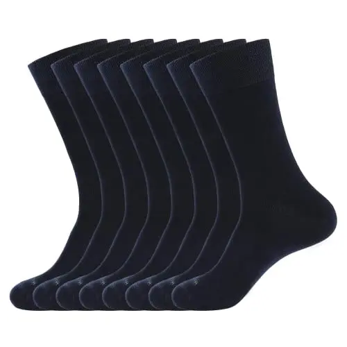 WANDER Men's Solid Dress Socks in navy