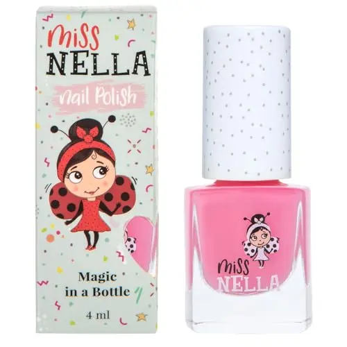 MISS NELLA PINK A BOO bold pink nail polish for kids in a single bottle