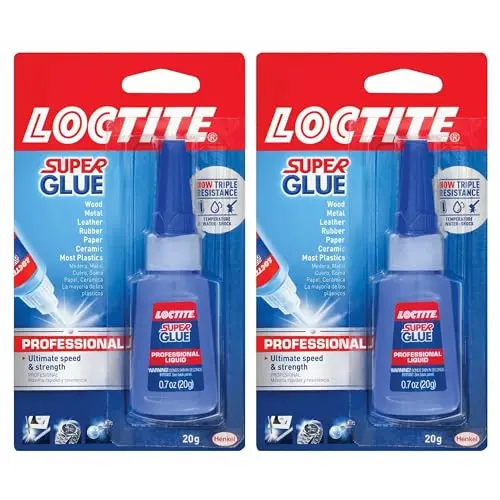 Loctite Super Glue Professional Liquid in clear bottle with pinpoint nozzle