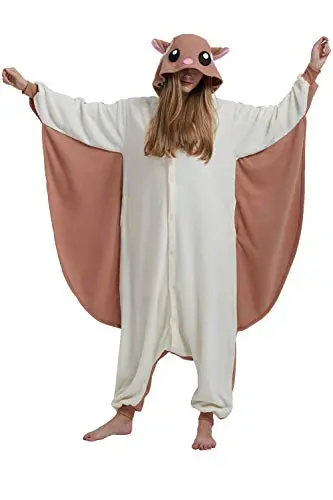 DarkCom Flying Squirrel Onesie product image showing the animal hood and fleece material