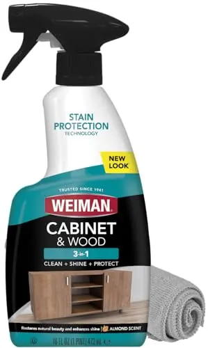 Weiman Cabinet and Wood Clean and Shine spray bottle