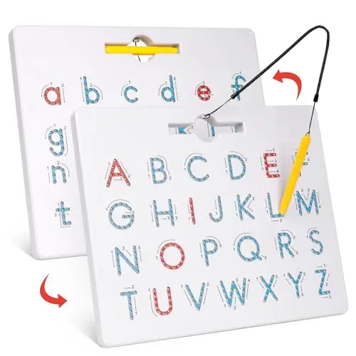 GAMENOTE double-sided magnetic letter tracing board with stylus