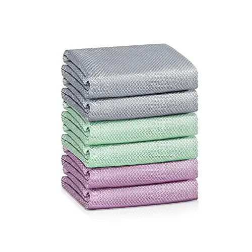 VPMURUGA 6-pack of assorted color fish scale patterned microfiber cloths