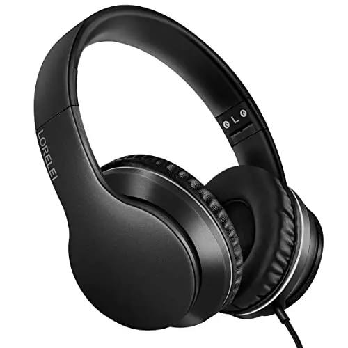 LORELEI X6 Over-Ear Wired Stereo Bass Headphones in Space Black