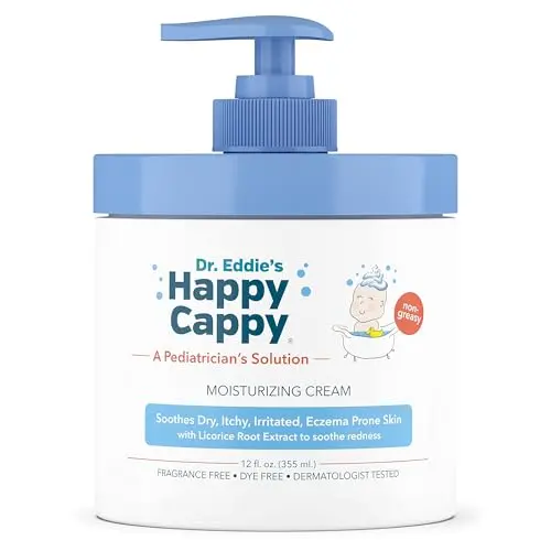 Happy Cappy Moisturizing Cream jar for eczema-prone skin