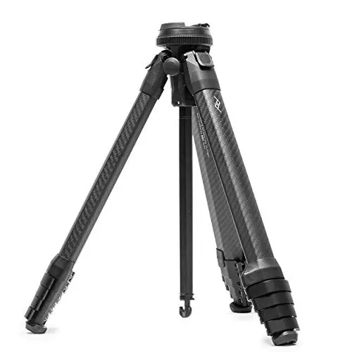 Peak Design Carbon Fiber Travel Tripod folded and extended