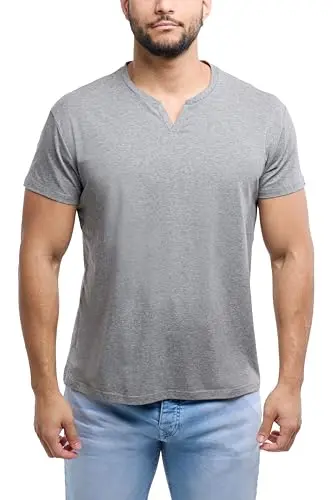 X RAY men's notch t-shirt in charcoal