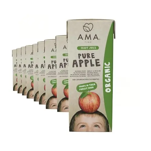 AMA TIME Organic apple juice boxes in a 24-pack
