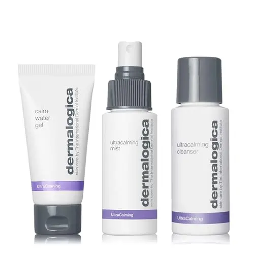 Dermalogica Sensitive Skin Rescue Kit with cleanser, mist, and gel