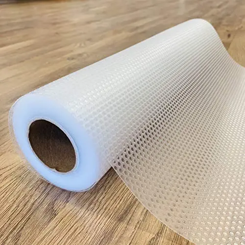 EVALAND wide clear polka dot shelf liner roll