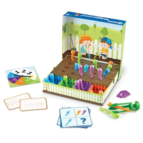 Learning Resources Wriggleworms set with tongs and rubber worms