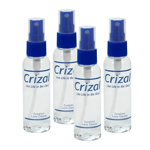 Crizal professional eyeglass cleaning spray bottle