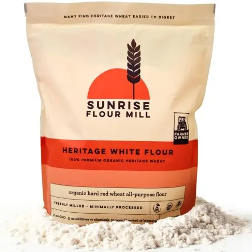 Bag of Sunrise Flour Mill Heritage Organic White Flour