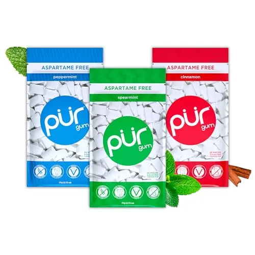 PUR Gum aspartame-free variety pack with multiple flavors
