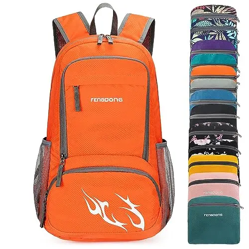 FENGDONG 35L lightweight foldable waterproof travel daypack