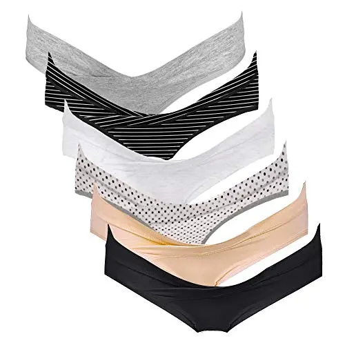 Intimate Portal Cotton Maternity Bikini Underwear in a six-pack