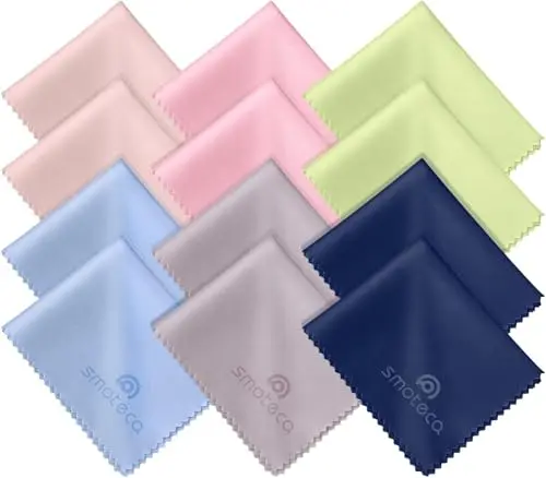 SmoTecQ assorted color microfiber cleaning cloths pack